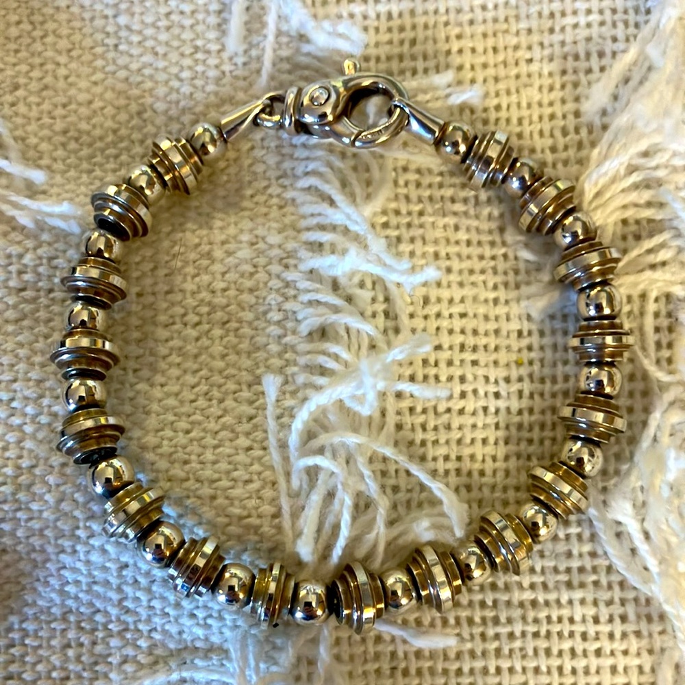Super Cute Beaded Solid Sterling Silver .925 Bracelet